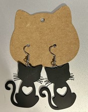 Ohrringe katze mit - katze, herz,