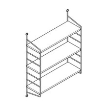 Tchibo Wandregal, hängend, weiß - B-Ware neuwertig