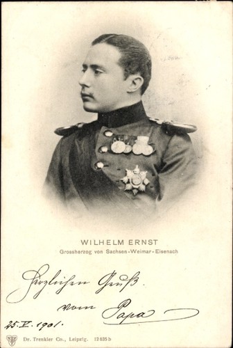 Großherzog wilhelm ernst - ak,
