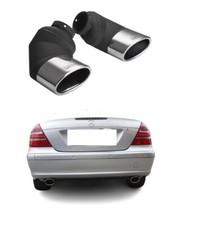 Auspuffblende Endrohre für Mercedes W211 E-Klasse E270 E320 oval 120x80mm