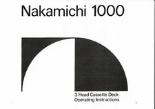 Nakamichi Bedienungsanleitung user manual  für 1000 -1000II - 700II english Copy