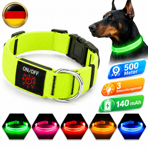 Led hundehalsband leuchtend - led,