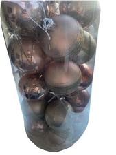 Christbaumkugeln Weihnachtskugeln Christbaumschmuck Deko gold goldrosa 15 Set