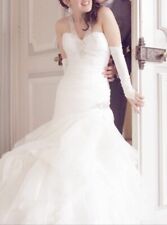 Brautkleid Gr. 34/S von Demetrios Mermaid ivory Strassträger 1 x getragen 