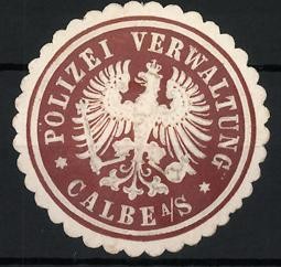 Reklamemarke calbe saale - reklamemarke,