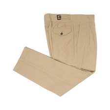 RUBINACCI NAPOLI CM Manny " Beige Hohe Taille Hose Kord Baumwolle 36 US / 52 Eu