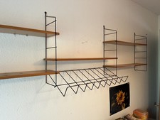 Altes schlankes Wandregal String Regal Nisse-Stil midcentury vintage 60er 1960er