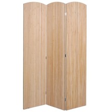 B-Ware Bambus Paravent MCW-O30, Trennwand, zusammenklappbar 3 Paneele 170x120cm