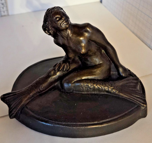 Nymphe skulptur aus messing - aus,