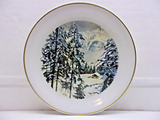 Rosenthal  Teller  WINTER BERGE Antik Porzellan  Weihnachten GOLDRAND