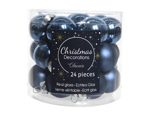 Weihnachtskugeln 5cm glas - 24,