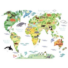 Wandtattoo Weltkarte Kids