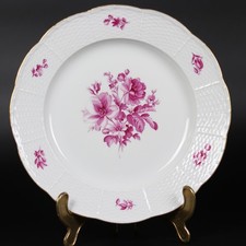Meissen Porzellan Purpur Camaieu Blume Osier Speiseteller 1.Wahl Knaufzeit Antik