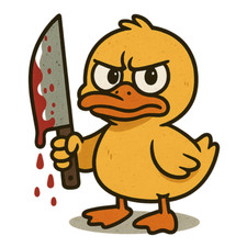 Xxl 30x30 car sticker duck - xxl,
