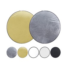 5in1 Foto Studio Rund Reflektor Faltreflektor Set 110cm 40°