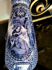 seltene antike Sammler Porzellan Vase von Franz Anton Mehlem Germany