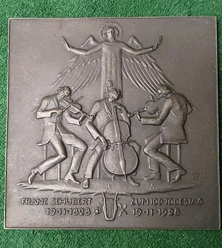 Eisenplakette franz schubert - eisenplakette,