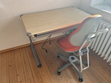 Schreibtisch u. Drehstuhl f. Kinder / Jugendliche, höhenverstellbar, mitwachsend