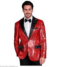 Paillettenjackett rot schwarz
