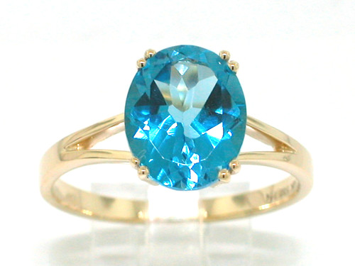 Blautopas ring 585 gelbgold - 585,