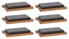 Kela Country Heißer Stein-Set 12-teilig Granit mit Unterlagen aus Akazienholz