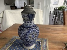 Antiker Weinkrug Weinkenner mit Zinndeckel 4.0L