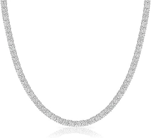 Tennis halskette silber damen - halskette,