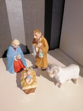 Hutschenreuther  4 Krippenfiguren   Maria + Josef +Jesuskind und Schafbock