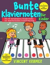 Bunte Klaviernoten für Kinder