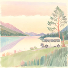 Vanlife bild van kunstdruck