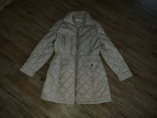 Calvin klein steppmantel - calvin, creme