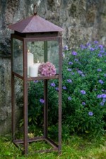 Große Laterne in Rost - Höhe