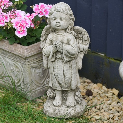 Stehende cherub stein statue - stehende,