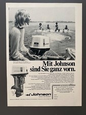 Johnson Außenbordmotor Wasserski Boot 1969 Vintage Ad Werbung Reklame