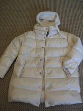 Milestone Daunenjacke/Mantel, Wollweiß/Hellcreme, D44, tolle Details. Neuwertig