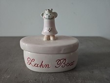 Zahn-Box Keramik Zahnfee Aufbewahrungs-Dose für Zähne Keramik rosa oval Deckel