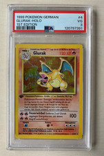 Glurak | First Edition | 4/102 | PSA 3,0 | Deutsch | Base Set | Pokemon