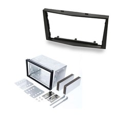 Auto Radio Blende SET Doppel 2 DIN Opel Corsa D Astra H Zafira B Metall Schacht