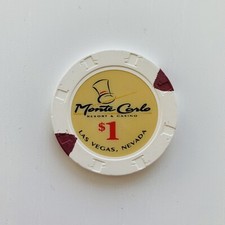 Monte Carlo * $1 Poker Chip / Jeton * 1996 * Las Vegas, Nevada * Casino