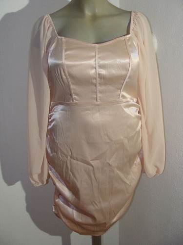 Elegantes satin glanz kleid - elegantes,