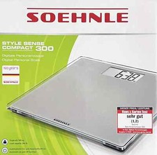 Soehnle Digital-Personen-Waage aus Glas Compact 300 bis 180 Kg Grau NEU
