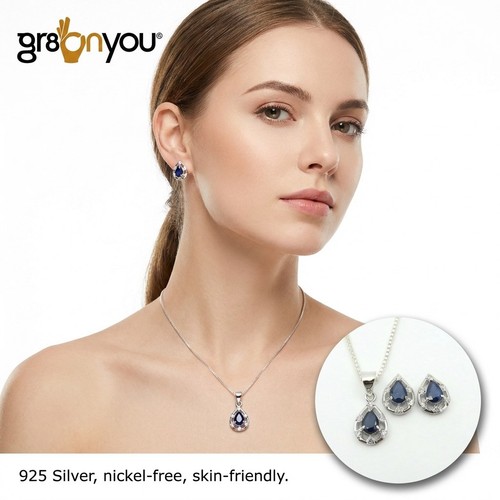 Gr8onyou saphir schmuckset - gr8onyou, aus