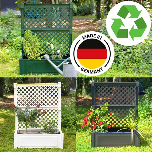 Pflanzkasten mit rankgitter - mit,