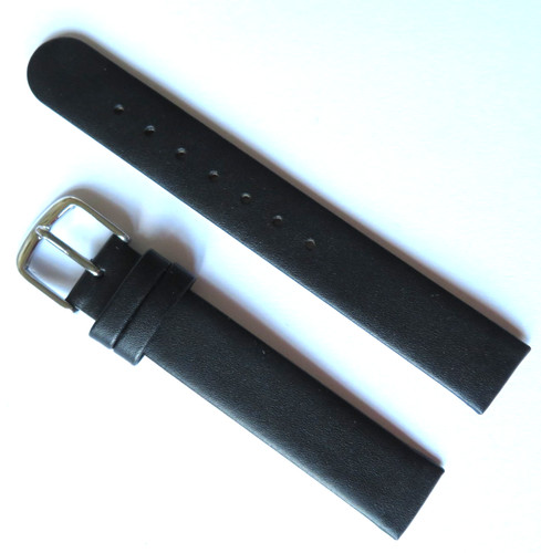 Uhrband leder schwarz mm - leder, 14