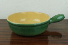 Fondue Landert Steingut grün mit Griff schweizer Kochgeschirr Küche
