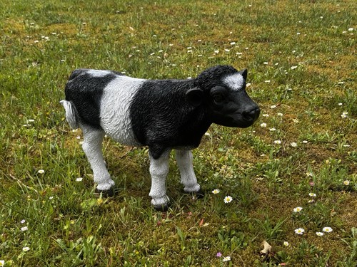 Gartenfigur kuh kalb - kuh, haus
