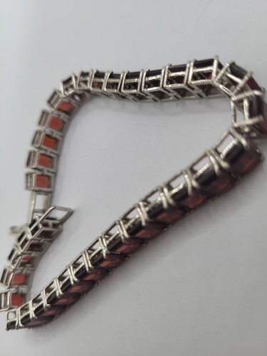 Mosambik granat armband 925er - granat,