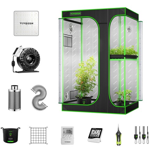 Vivosun 4x3 growzelt - vivosun, 2-in-1