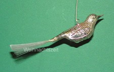 Weihnachten, alter Christbaumschmuck, schwebender Silber-Vogel, 25, um 1900 !!!
