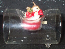 Teelichthalter-Glas-Kerzenständer-Kerzenhalter-Glasrolle-Röhre-Rolle~Engel Kerze